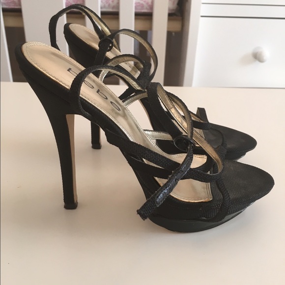 Bebe strappy high-heeled sandals