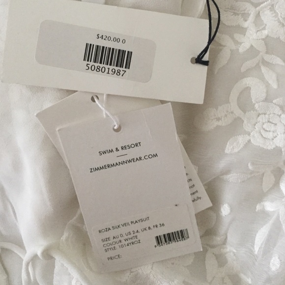 Zimmermann Roza silk veil playsuit - Picture 4 of 4