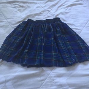American apparel blue plaid skirt