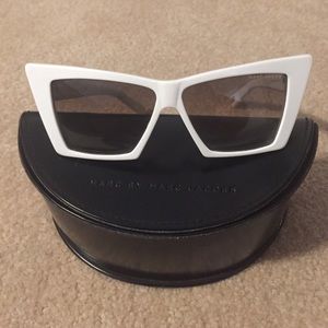 Marc Jacobs Iconic cat eye sunglasses white bling