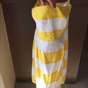 Yellow and white dress