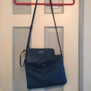 Blue coach purse