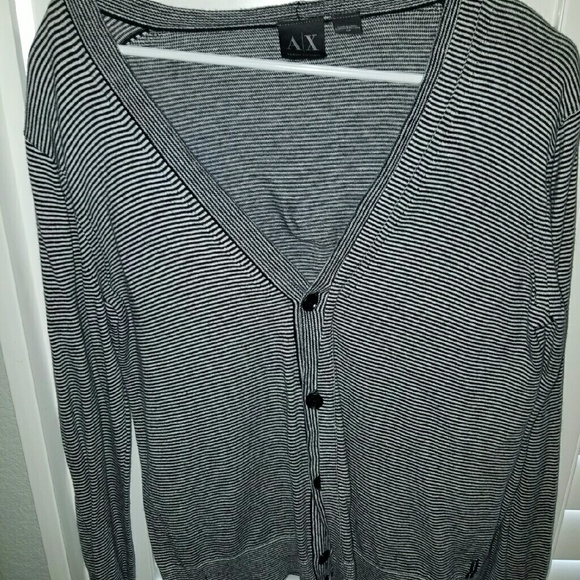 Armani Exchange Striped Cardigan
