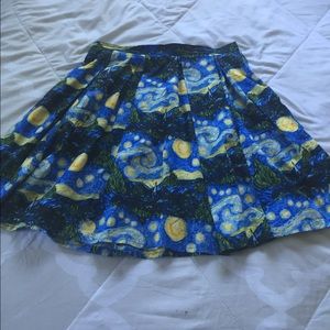 Starry night printed skirt