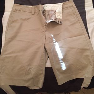Long khaki shorts