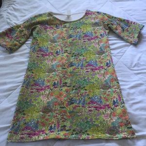 Anthropologie floral print dress