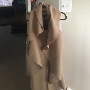 Tan Sleeveless Jacket