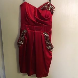Red cocktail or formal dress