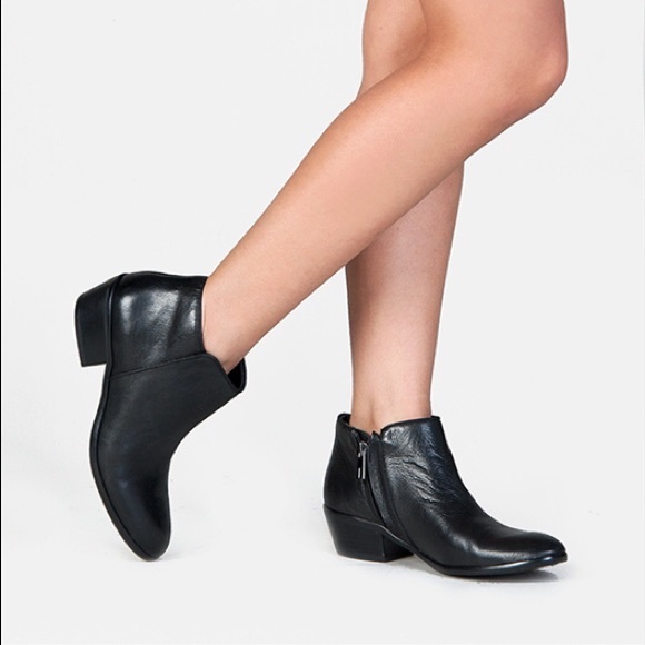 Sam Edelman black leather petty ankle boots