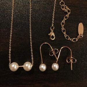 Rose gold plated set