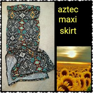Charlotte Russe  Aztec Maxi Skirt