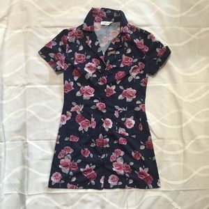 Rose shirt dress