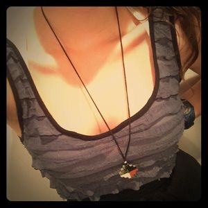 🏳BOGO🏳Quadrant Color Block Stone Cross Necklace