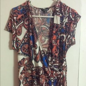 Colorful wrap around dress