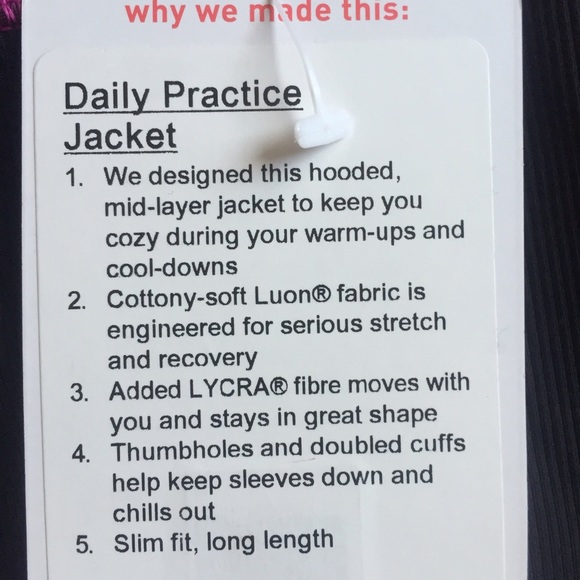 NWT lululemon Daily Practice Jacket - Picture 3 of 4