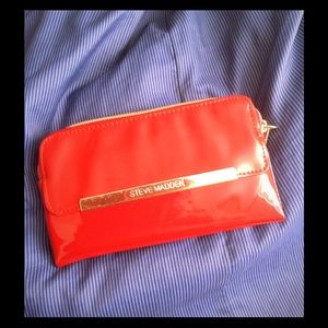 HOT RED Steve Madden Fold Wallet w ID Sleeve