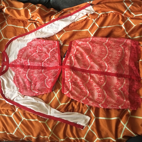 Red Lace Sexy MISSGUIDED Dress