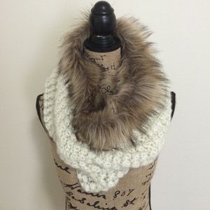 Faux Fur Lined Infinity Scarf