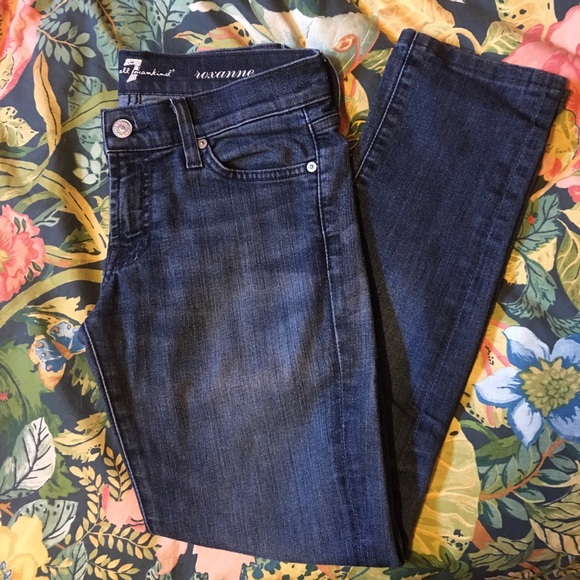 7 For All Mankind Straight Leg Ankle Jeans