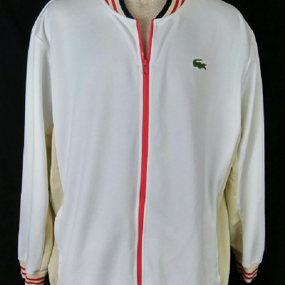 Lacoste Sport Mens Size 9 XXXL White Track Jacket