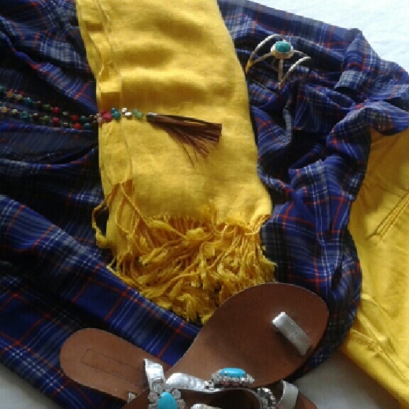 Chiffon plaid top so flowy and gorgeous :) - Picture 4 of 4