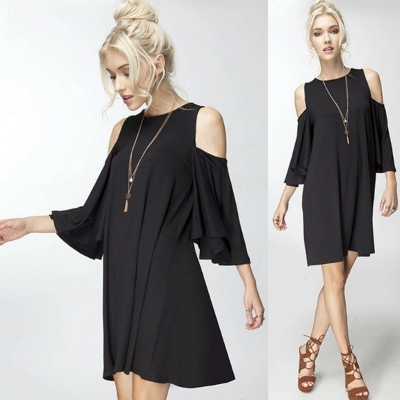 👉RESTOCK👈Cold Shoulder Swing Dress - Picture 2 of 4