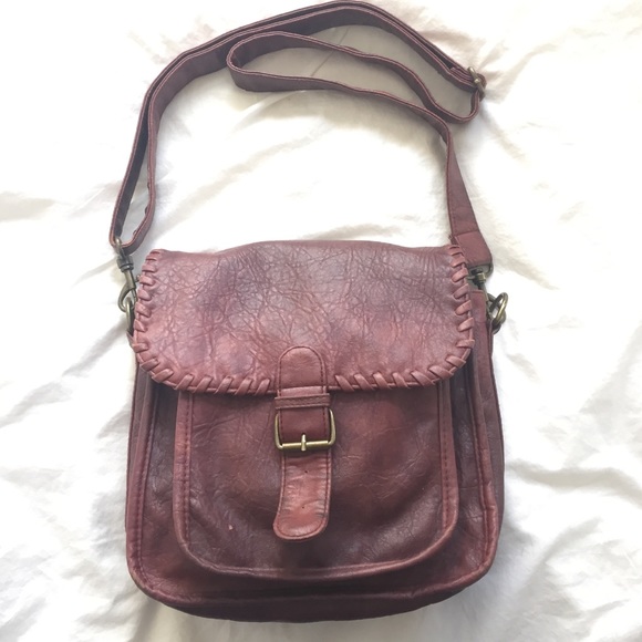 VEGAN LEATHER BROWN BAG
