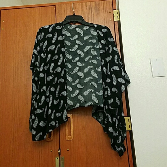 Black paisley shrug/ cover up