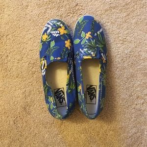 Vans floral slip on
