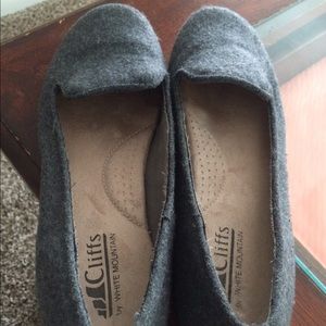 Gray loafers