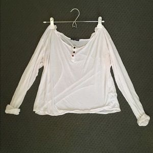 Brandy Melville Flowy white top