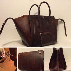 Celine Phantom Luggage Bag Black Brown