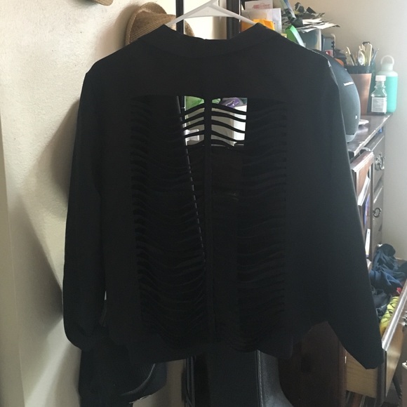 TATTOO ME- BLACK BLAZER SIZE 2X - Picture 2 of 4