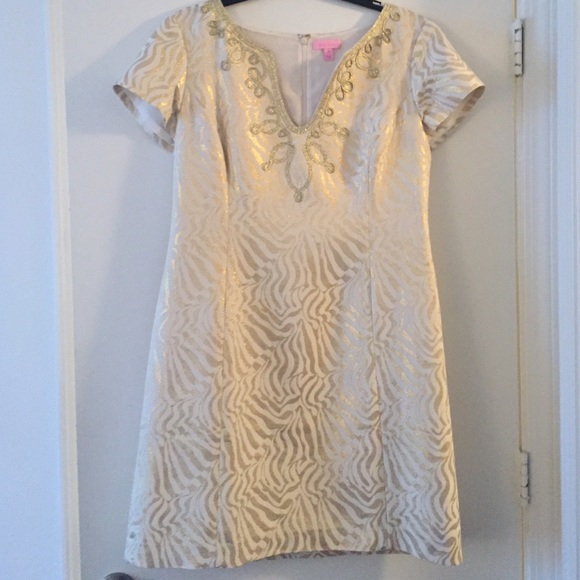 Lilly Pulitzer Gold Zebra Shift