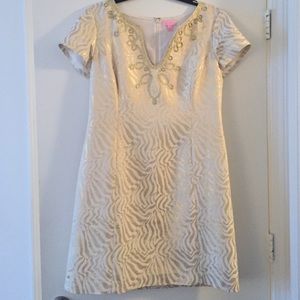 Lilly Pulitzer Gold Zebra Shift