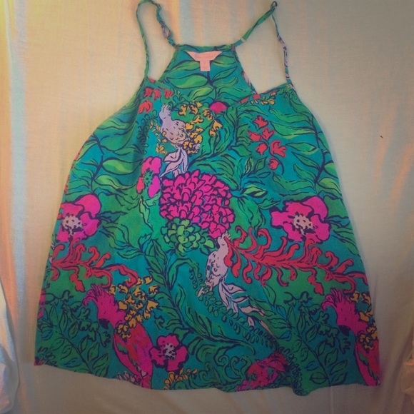 Lilly Pulitzer size M 100% silk racer back tank