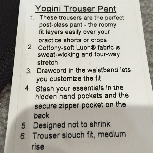 lululemon Yogini Trouser Pant NWT/12 DKWN. LOVE - Picture 3 of 4