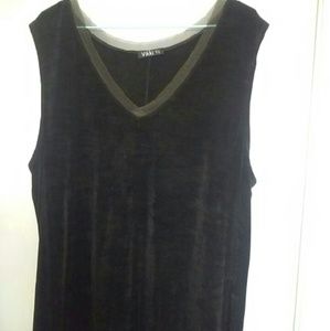 Sleeveless black top