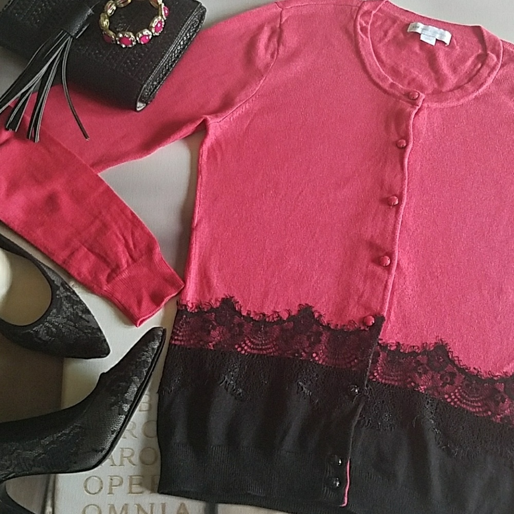 NY&Co Black Lace Cardigan - Picture 1 of 3