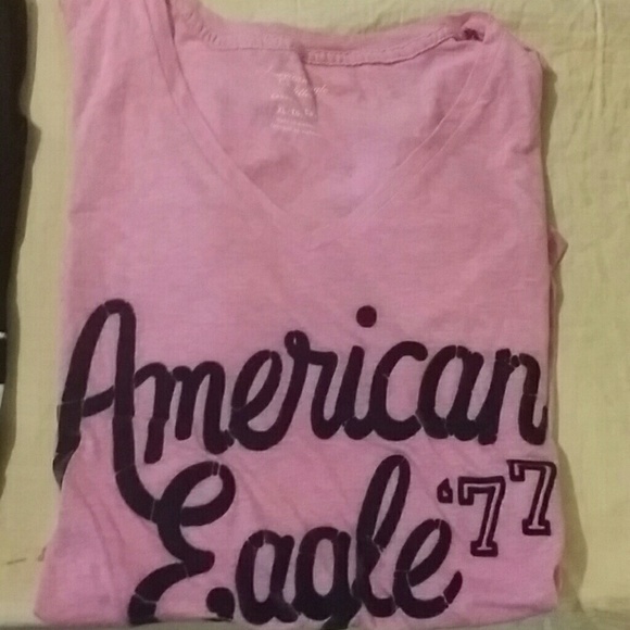 *PRICE REDUCTION* 2 AE tees (Black / Pink) - Picture 2 of 2
