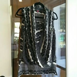 Vince Camuto faux wrap shirttail blouse