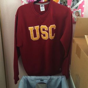 red USC crew neck