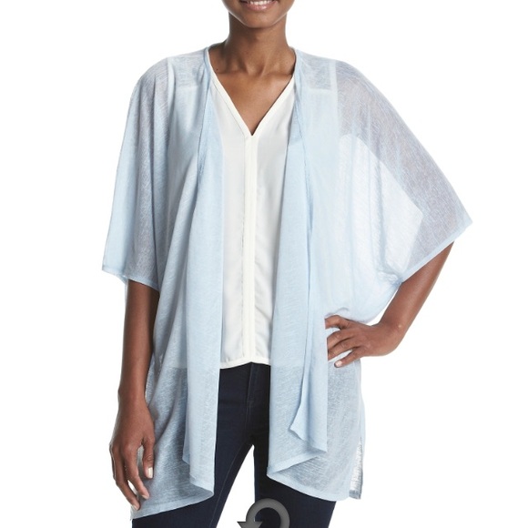 Light Blue Chiffon Kimono Wrap