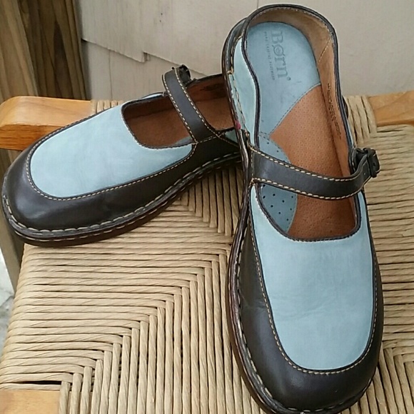 Born Leather and Blue Suede Slide Loafer
