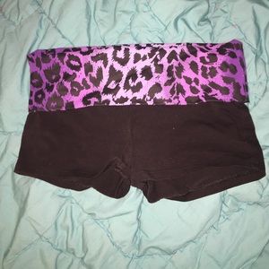 Pink/ Victoria Secret shorts with purple pattern