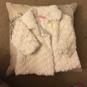 Made with love by PLACE White Silky soft baby coat