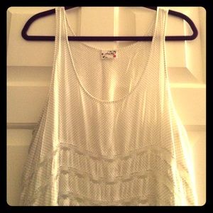 Free People White Lace Tunic -Size L-