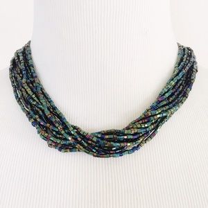 Vintage Czech Bugle Bead Necklace