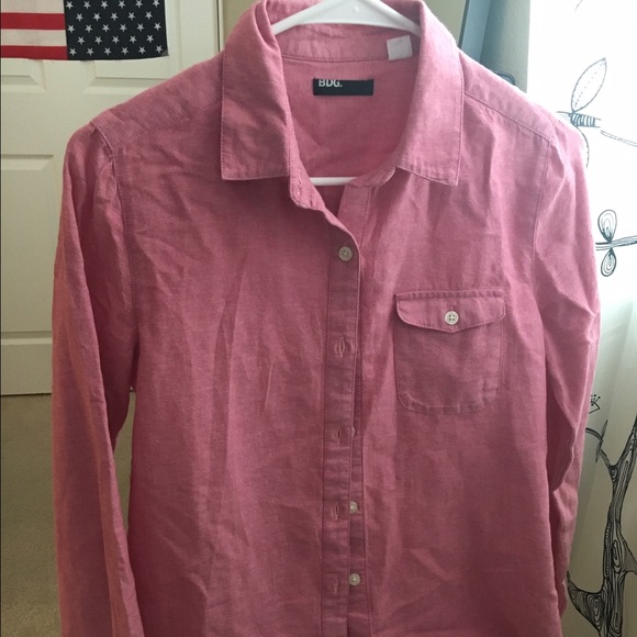 Women pink button shirt, bought it from urban - Picture 1 of 2