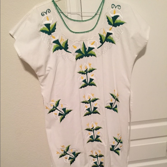 Mexican tunic in white, no lining